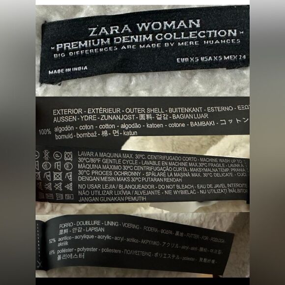 ZARA Women Fleece Lined Flannel Buffalo Red Plaid Jacket Shirt Coat Size XS - Picture 9 of 12